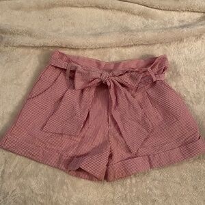 Lauren James Seersucker Bow Shorts - Sz M